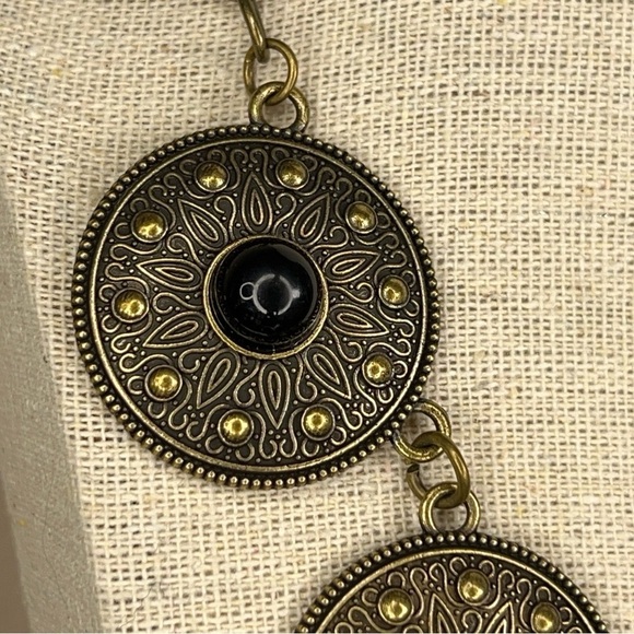 TRIBAL BOHO BOHEMIAN NECKLACE BRONZE LOOK STYLE CHAIN STYLE - Picture 2 of 14